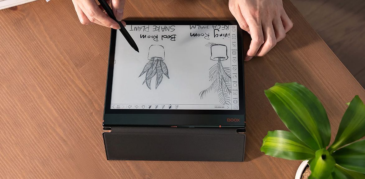 ONYX BOOX pouzdro pro NOTE AIR 2 PLUS, magnetické, hnědé