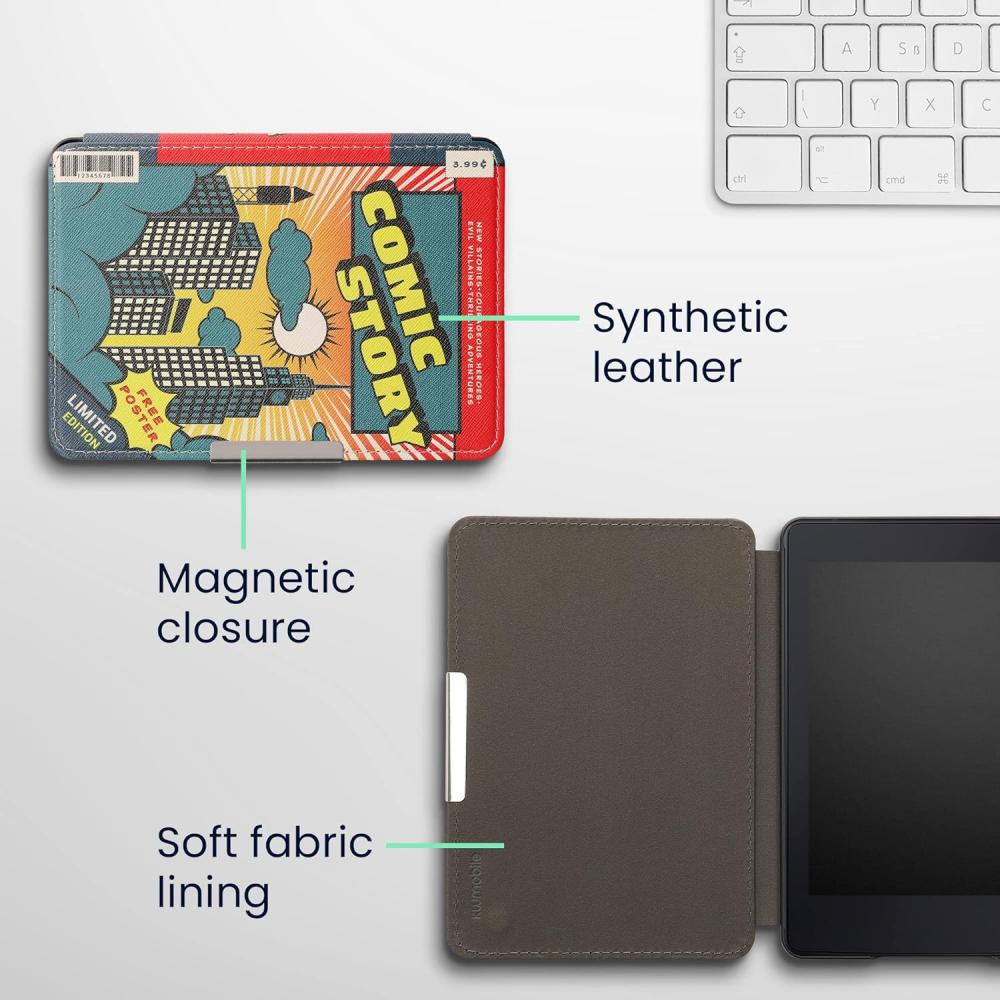 Pouzdro KW Mobile - Comic Story - KW2313642 - pro Amazon Kindle Paperwhite 1/2/3 - vícebarevné