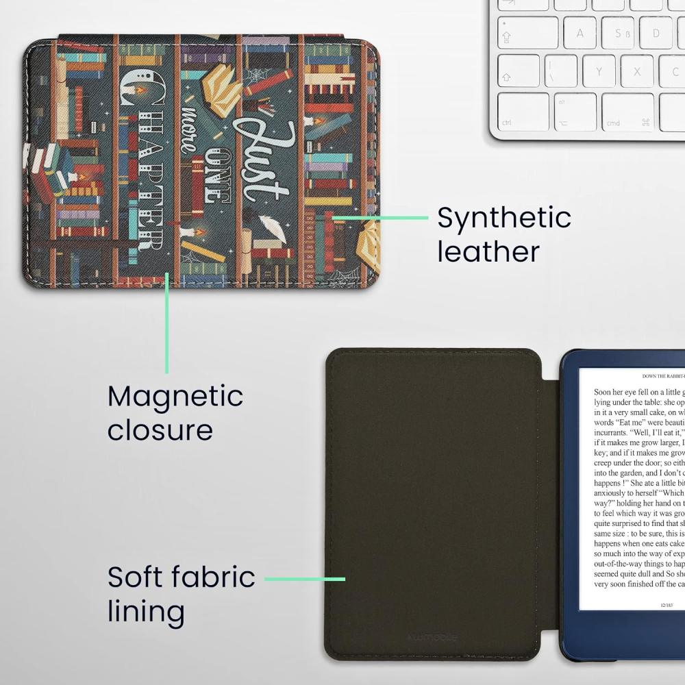 Pouzdro KW Mobile - Library Motto - KW5998901 - pro Amazon Kindle 2022 - vícebarevné