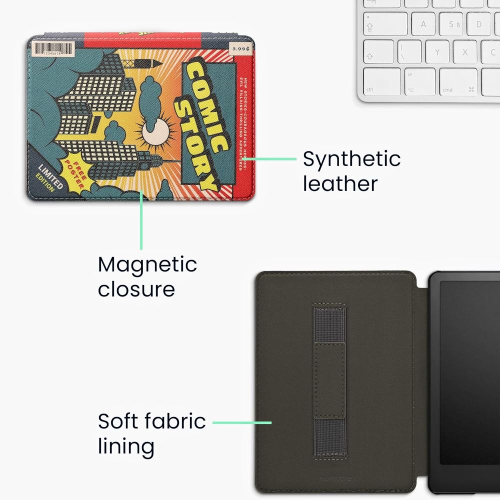 Pouzdro KW Mobile - Comic Story - KW5781008 - pro Amazon Kindle Paperwhite 5 (2021) - vícebarevné