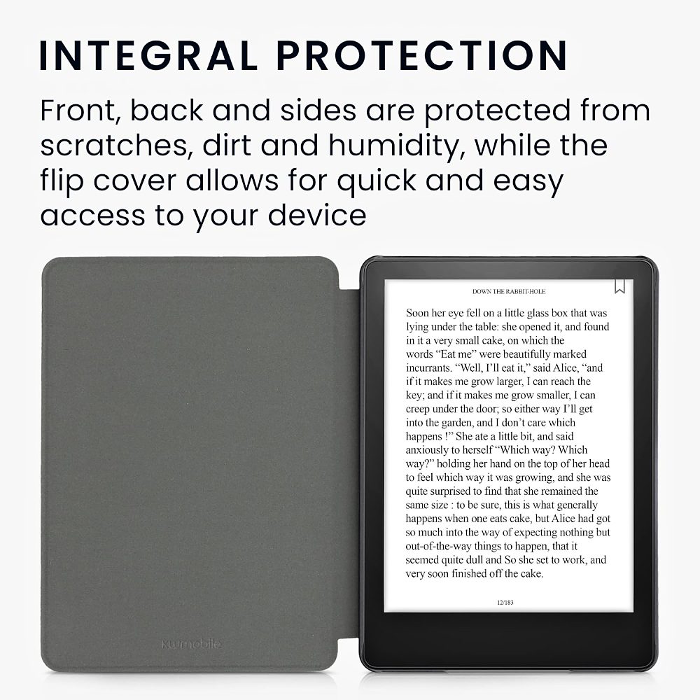 Pouzdro KW Mobile Felt Brushed Heart - KW5625802 - pro Amazon Kindle Paperwhite 5 (2021) - hnědé