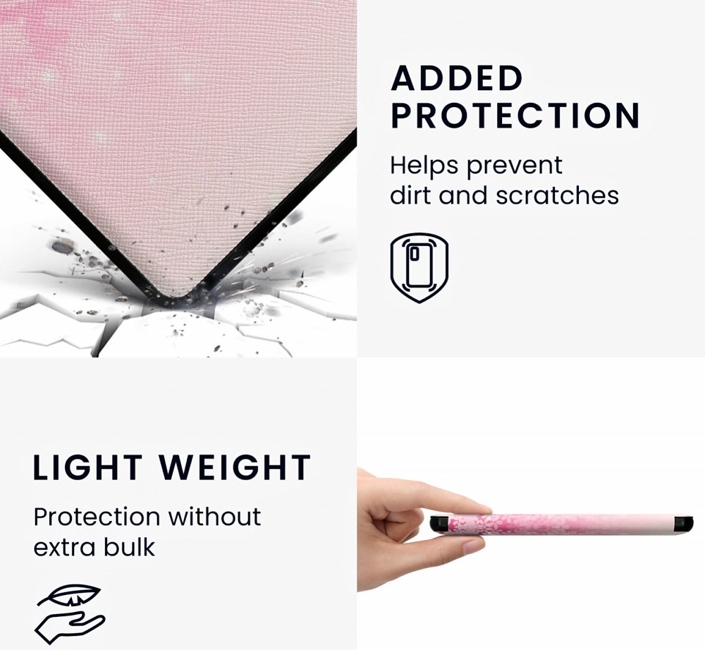 Pouzdro KW Mobile - Pink Flowers - KW5625658 - pro Amazon Kindle Paperwhite 5 (2021) - vícebarevné