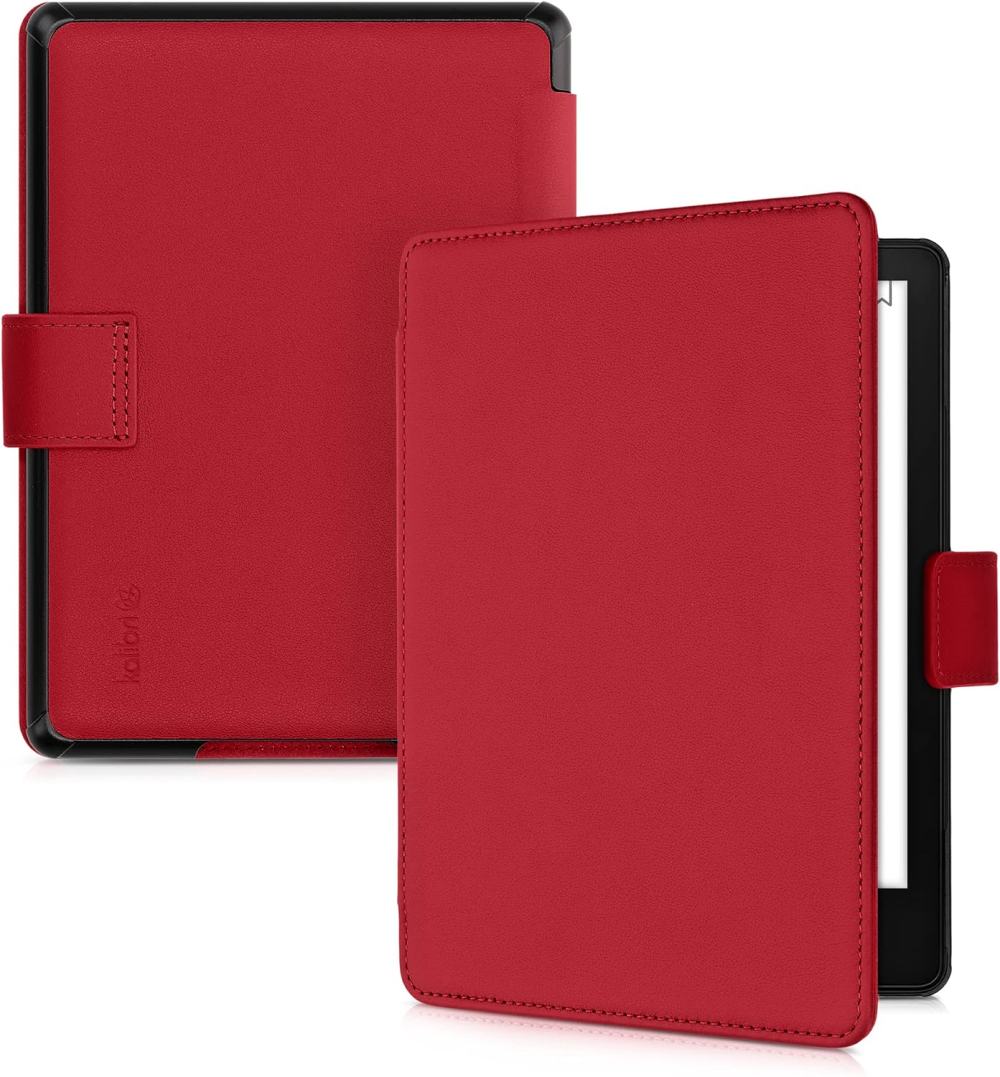 Pouzdro KW Mobile (Kalibri) - Real Leather - KA5626620 - pro Amazon Kindle Paperwhite 5 (2021) - červená kůže