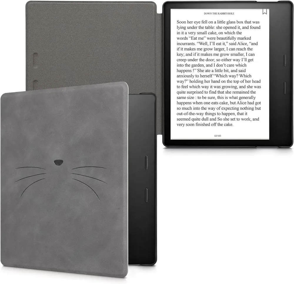 Pouzdro KW Mobile - Meow Meow - KW5697208 - pro Amazon Kindle Oasis 2/3 - šedé