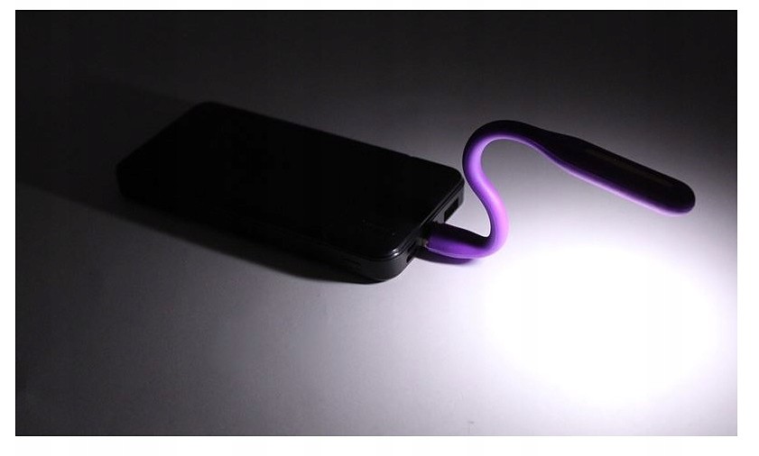 Gembird NL-01-PR - USB LED lampička ohebná, pro všechny čtečky - fialová