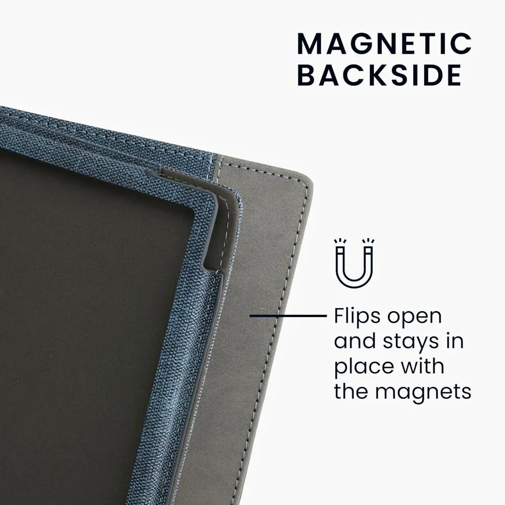 Pouzdro KW Mobile Double Leather - KW6118917 - pro Onyx Boox Leaf 2 - barva černá, denim