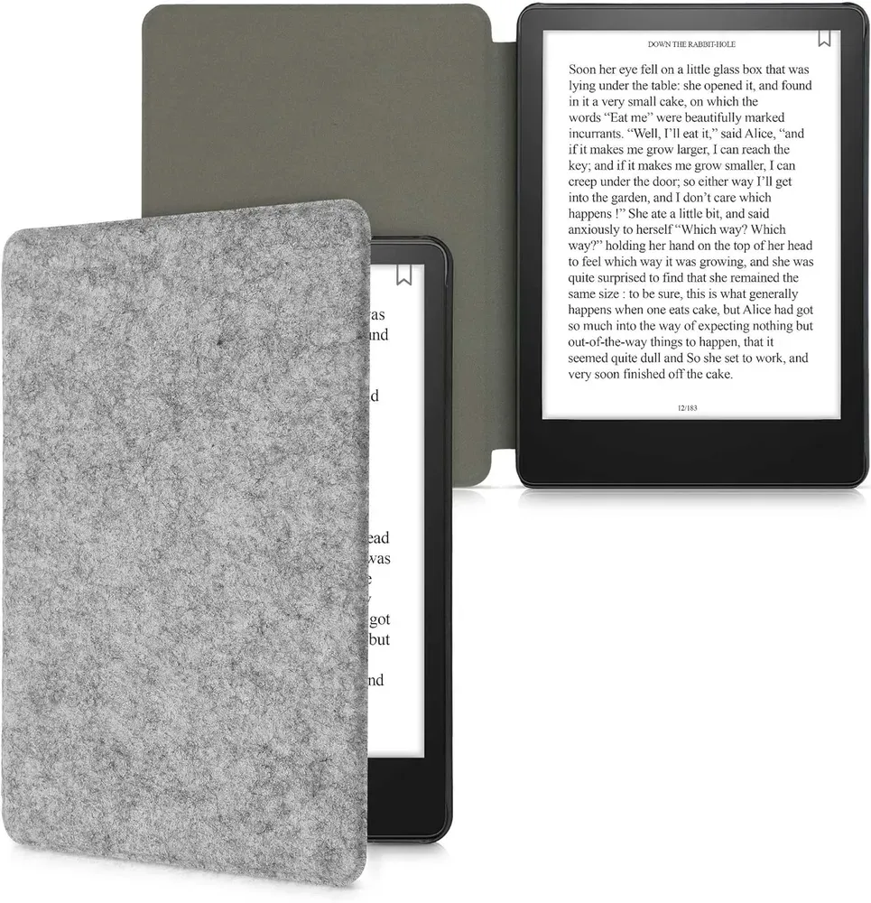 Pouzdro KW Mobile Felt Fabric - KW5625925 - pro Amazon Kindle Paperwhite 5 (2021) - světle šedé