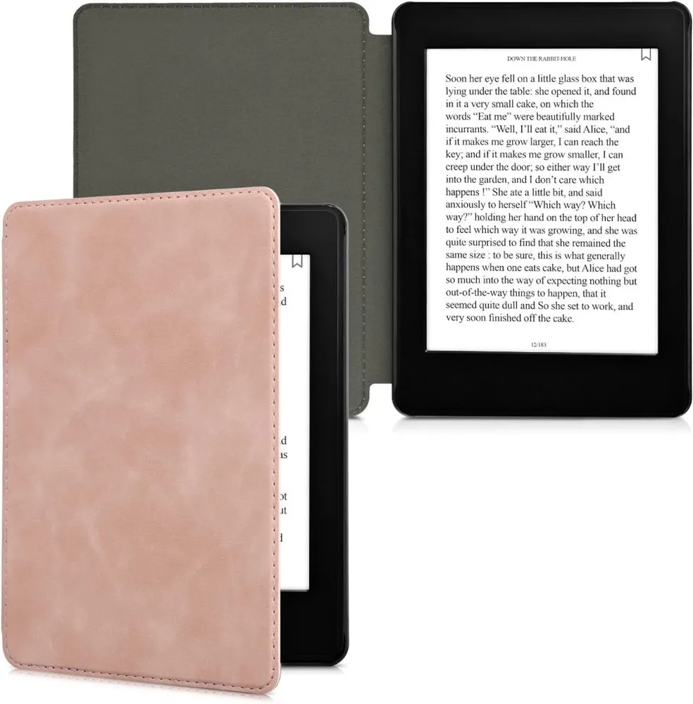 Pouzdro KW Mobile - Flip Peach - KW57159138 - pro Amazon Kindle Paperwhite 5 (2021) - světle oranžové