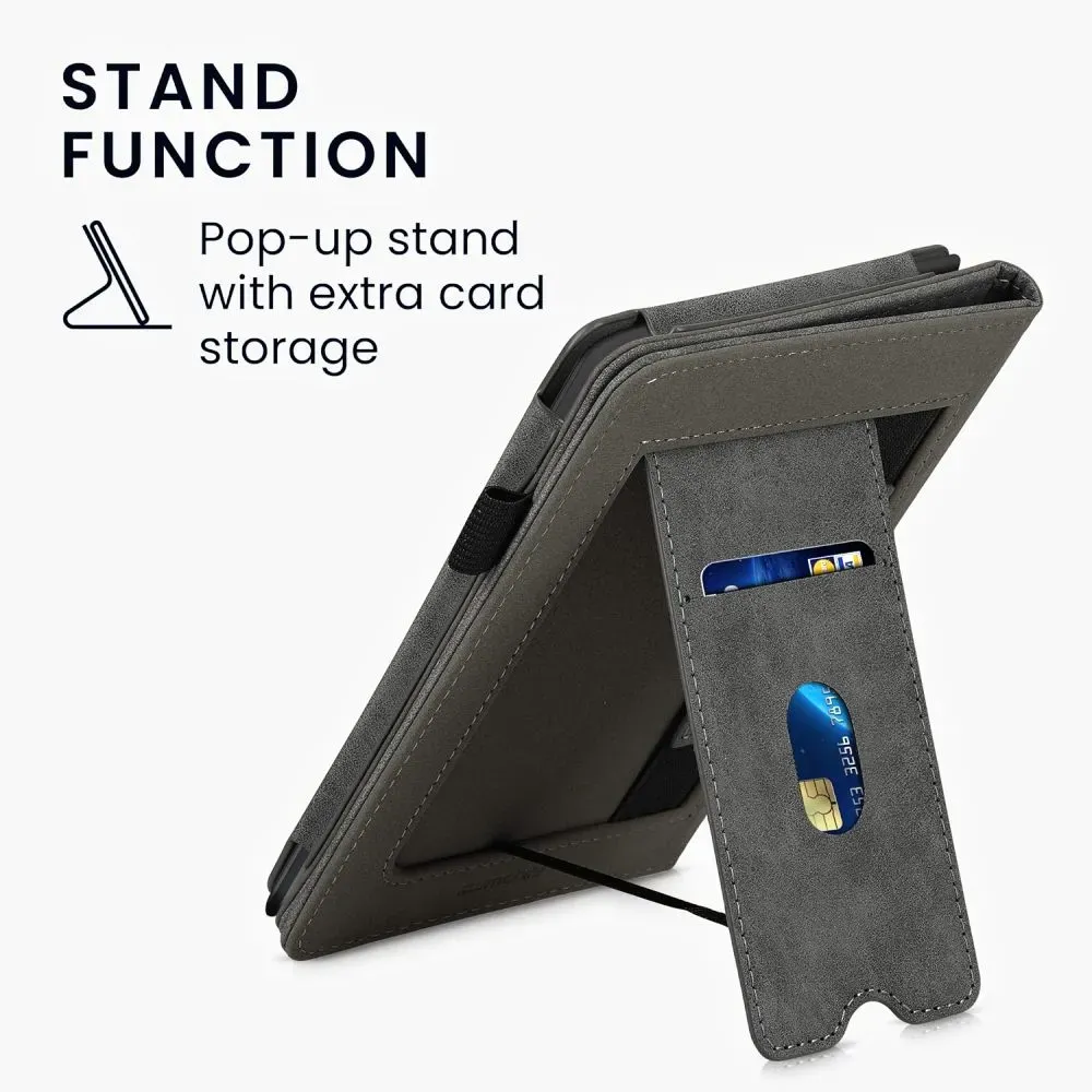 Pouzdro KW Mobile Brushed Heart - KW5626802 - pro Amazon Kindle Paperwhite 1/2/3 - tmavě šedé