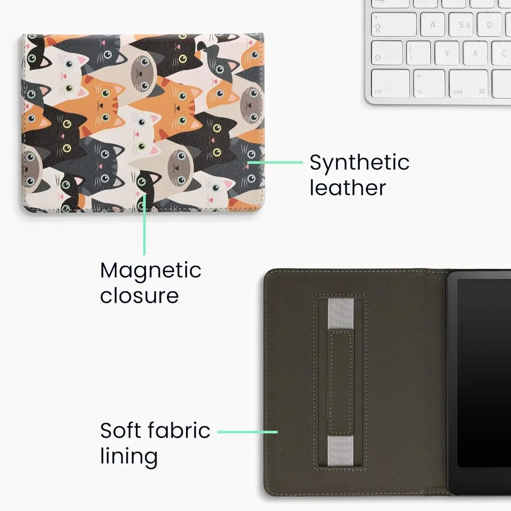 Pouzdro KW Mobile - Cats - KW5781027 - pro Amazon Kindle Paperwhite 5 (2021) - vícebarevné, kapsa na ruku