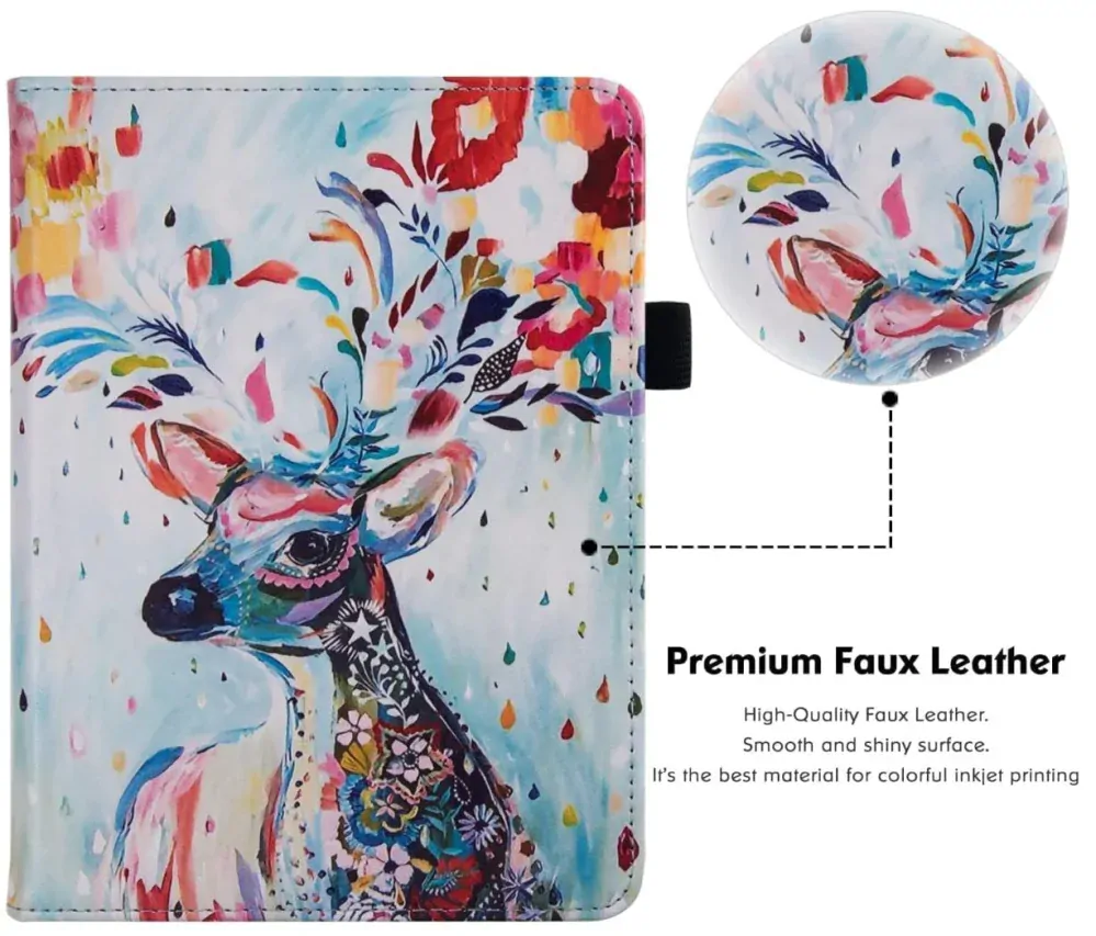 Fortress FT4023 Premium - pouzdro se stojánkem pro Amazon Kindle Paperwhite 5 (2021) - motiv Deer, magnet, AutoSleep