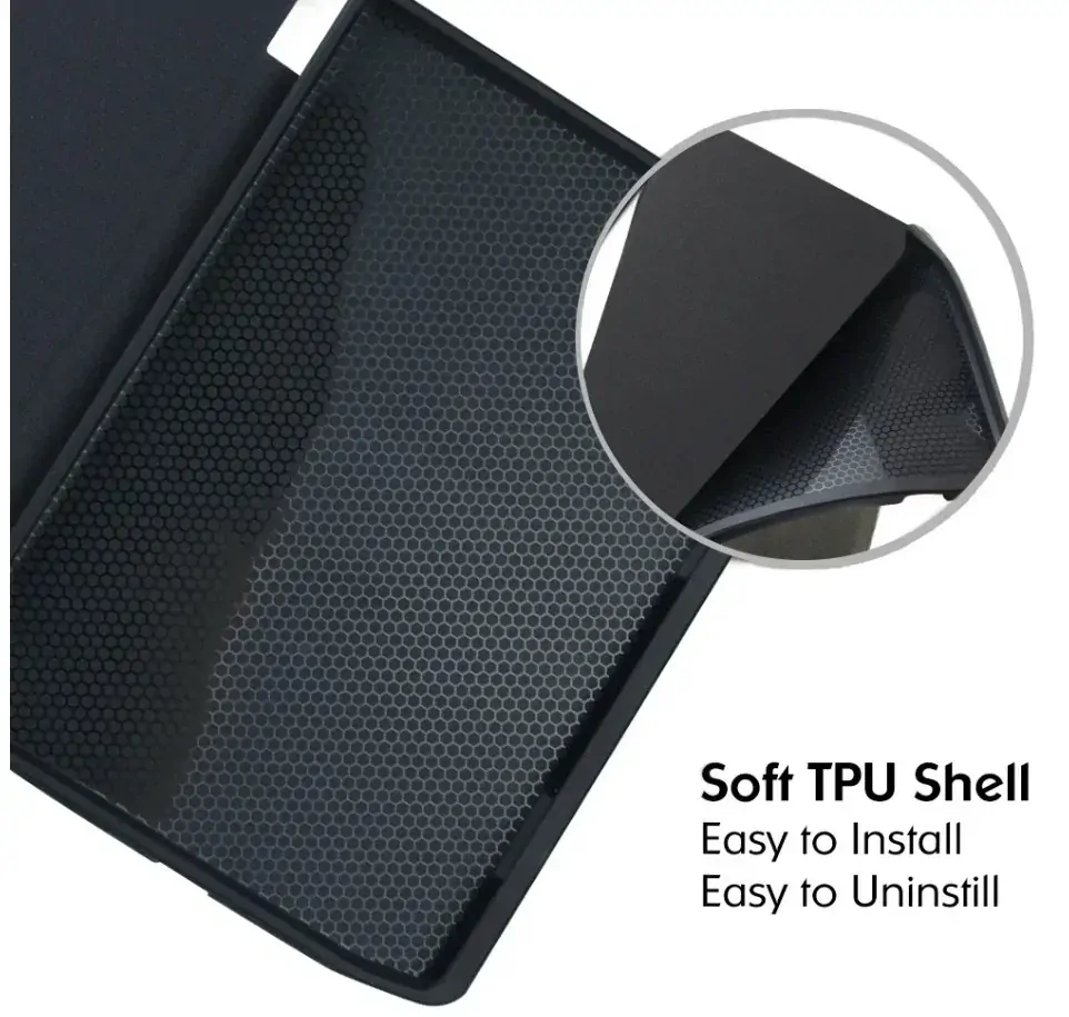 Pouzdro Durable Lock DL4040, obal na Pocketbook 743G InkPad 4 a Pocketbook 743C InkPad Color (2/3) - černé, magnetické zavírání, AutoSleep