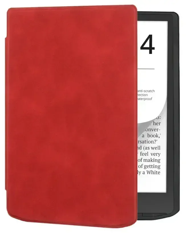 Pouzdro Durable Lock DL4042, obal na Pocketbook 743G InkPad 4 a Pocketbook 743C InkPad Color (2/3) - červené, magnetické zavírání, AutoSleep