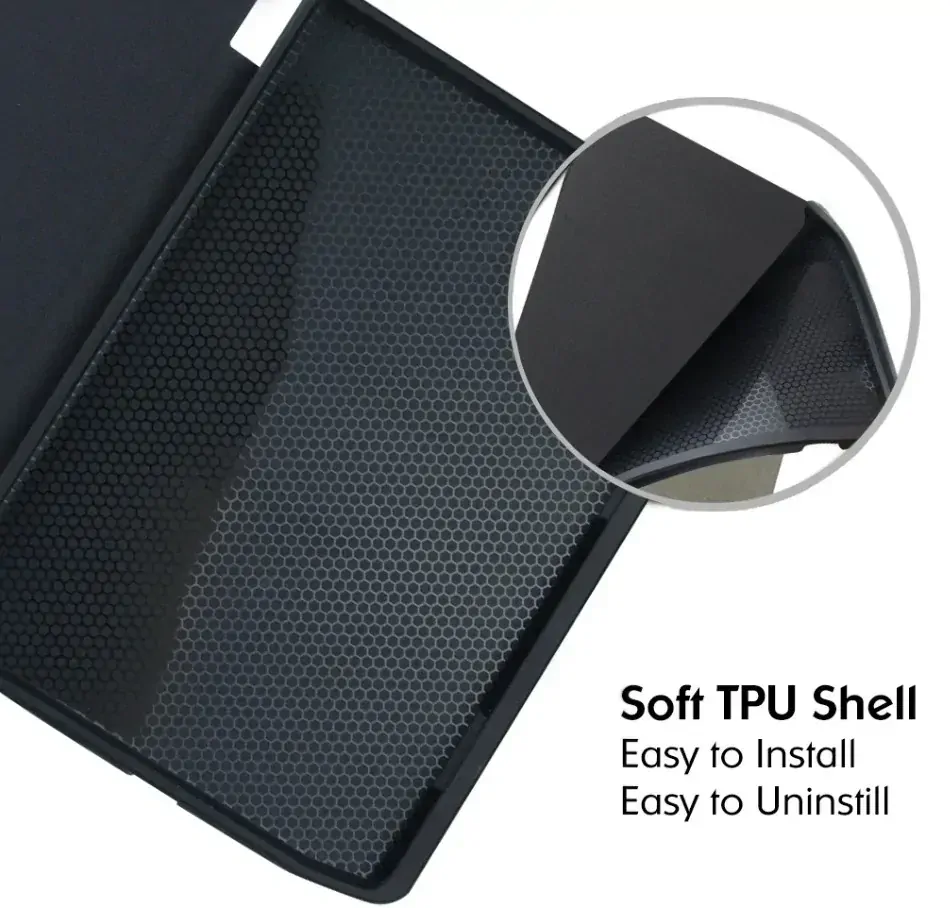 Pouzdro Durable Lock DL4046, obal na Pocketbook 743G InkPad 4 a Pocketbook 743C InkPad Color (2/3) - šedé, magnetické zavírání, AutoSleep