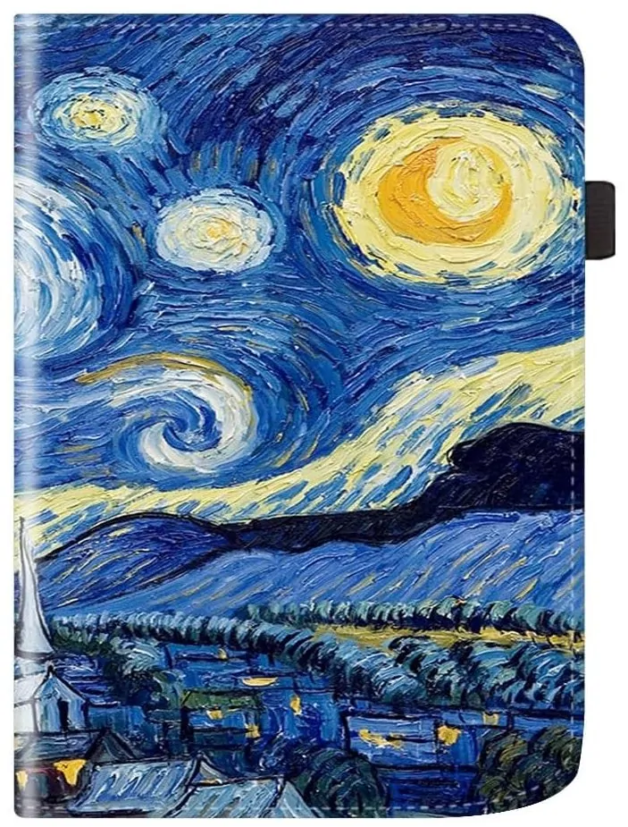 ARMORI Holder T048 - pouzdro se stojánkem pro Pocketbook 629/634 Verse (Pro) - motiv Gogh, magnet, AutoSleep
