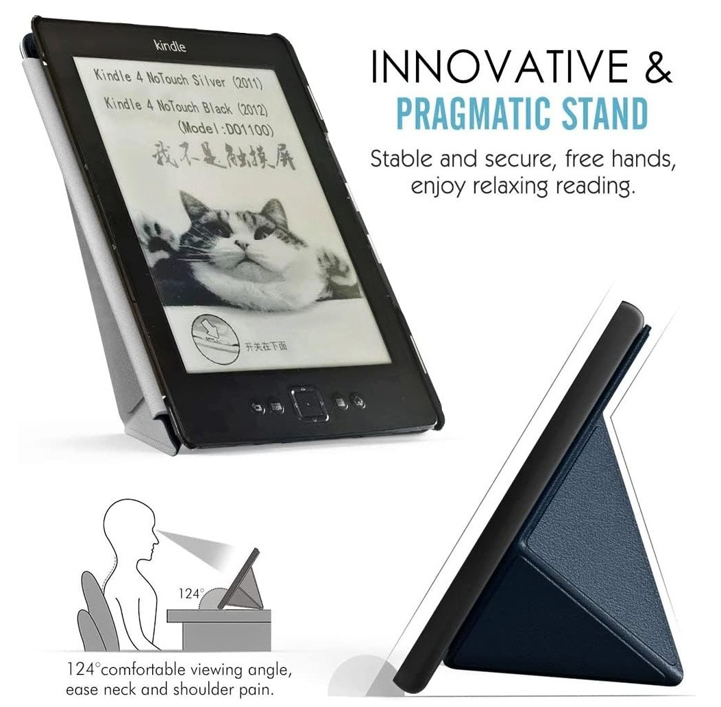 ARMORI STANDER S098, pouzdro se stojánkem Origami pro Amazon Kindle 4/5 - černé