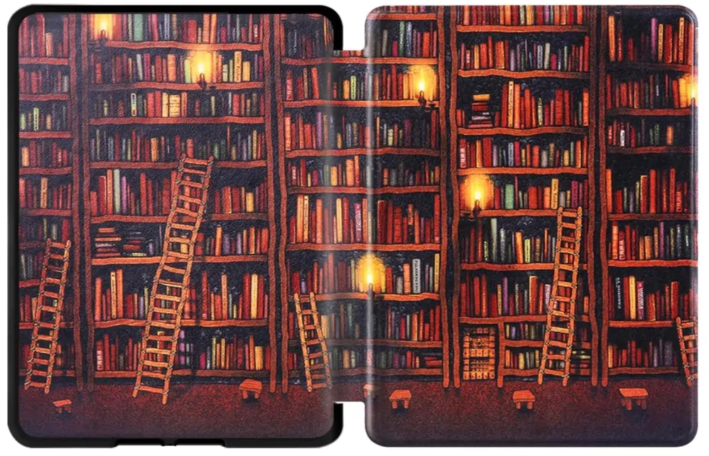 Armori Trimer T149, pouzdro pro Amazon Kindle 8 (2016) - magnetické zavírání, AutoSleep, motiv Library