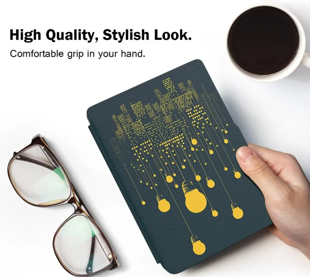 Armori Trimer T151, pouzdro pro Amazon Kindle 8 (2016) - magnetické zavírání, AutoSleep, motiv Lights