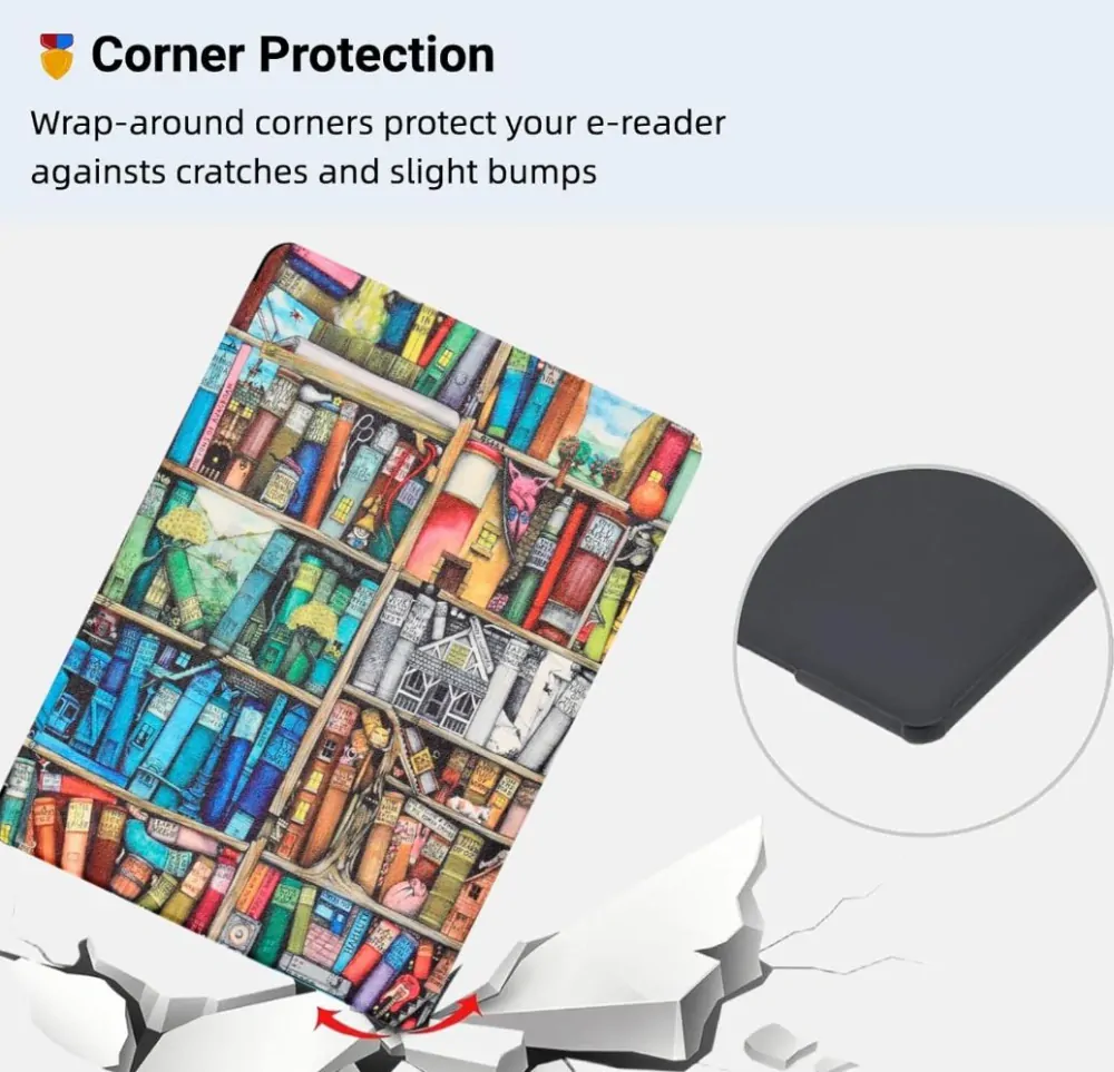 Armori Trimer T177, pouzdro pro Amazon Kindle Paperwhite 5 (2021) - magnetické zavírání, AutoSleep, motiv Elder Library