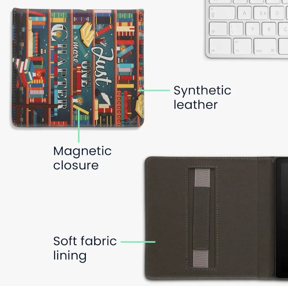 Pouzdro KW Mobile - Library Motto - KW5784904 - pro Amazon Kindle Oasis 2/3 - vícebarevné