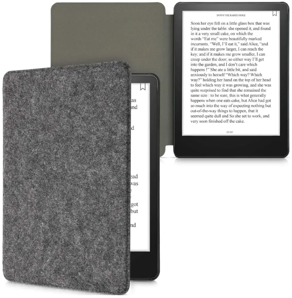 Pouzdro KW Mobile Felt Fabric - KW5625919 - pro Amazon Kindle Paperwhite 5 (2021) - šedé