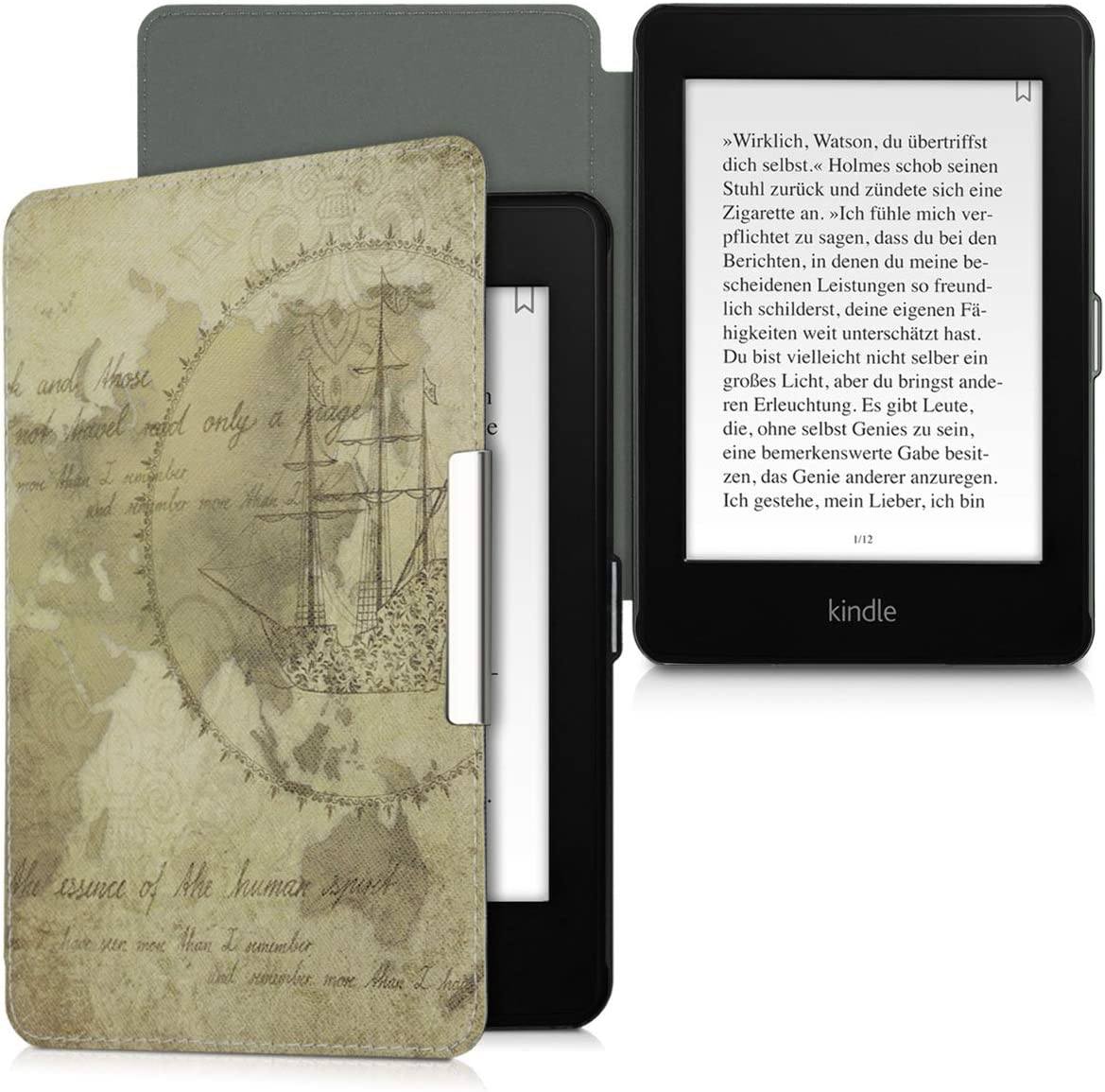 Pouzdro KW Mobile - Travel Vintage - KW4664403 - pro Amazon Kindle Paperwhite 4 (2018) - vícebarevné