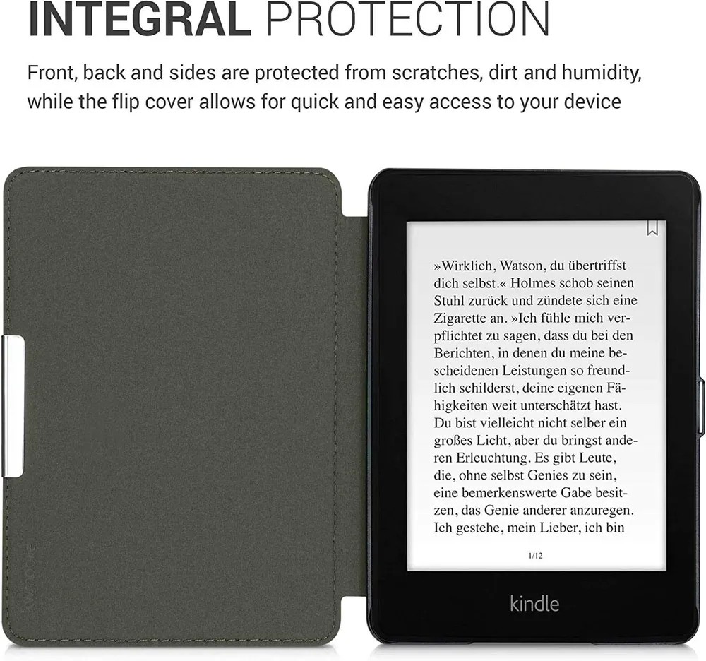 Pouzdro KW Mobile Felt Dandelion Love - KW4848903 - pro Amazon Kindle Paperwhite 4 (2018) - šedé