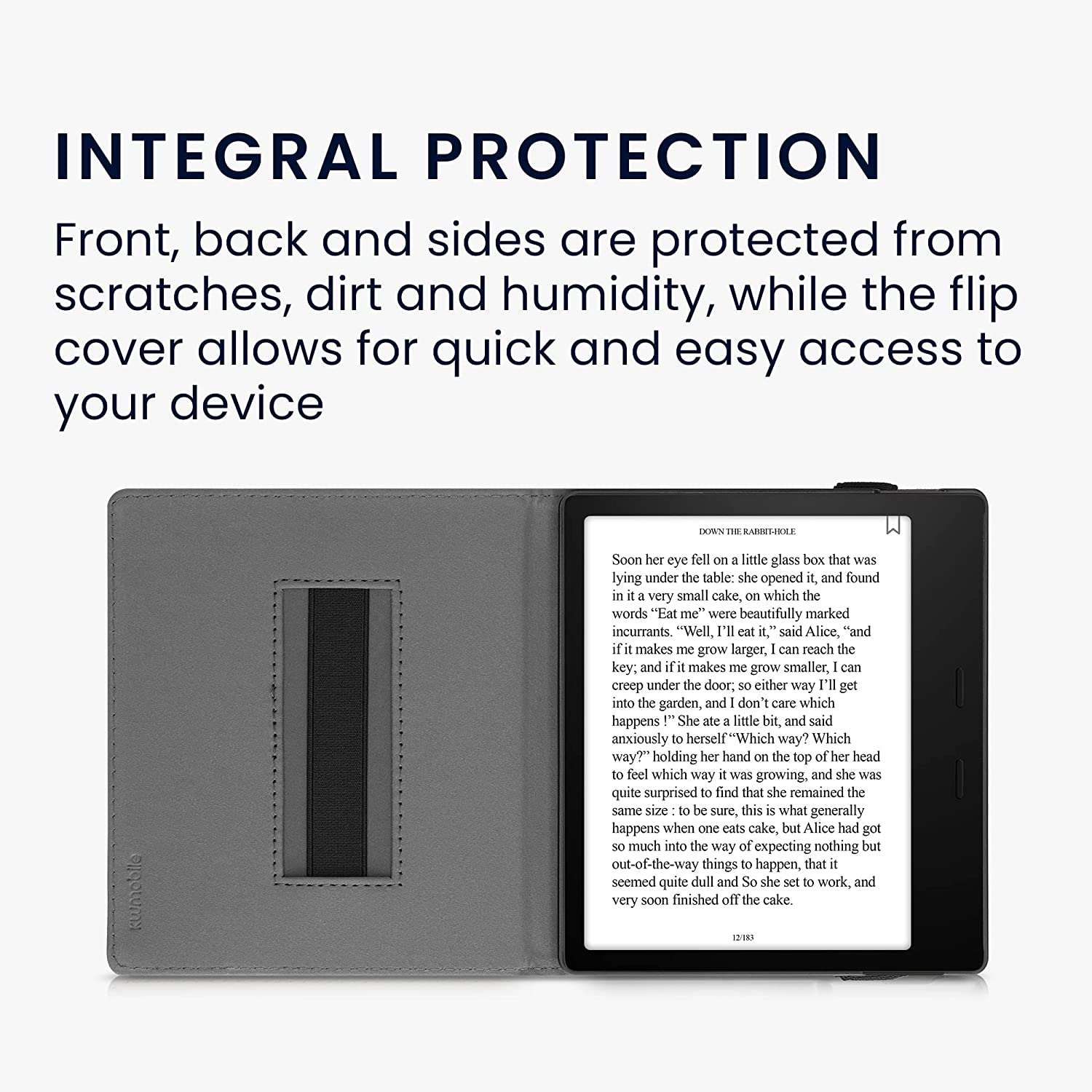 Pouzdro KW Mobile - Brushed Heart - KW4941806 - pro Amazon Kindle Oasis 2/3 - šedé