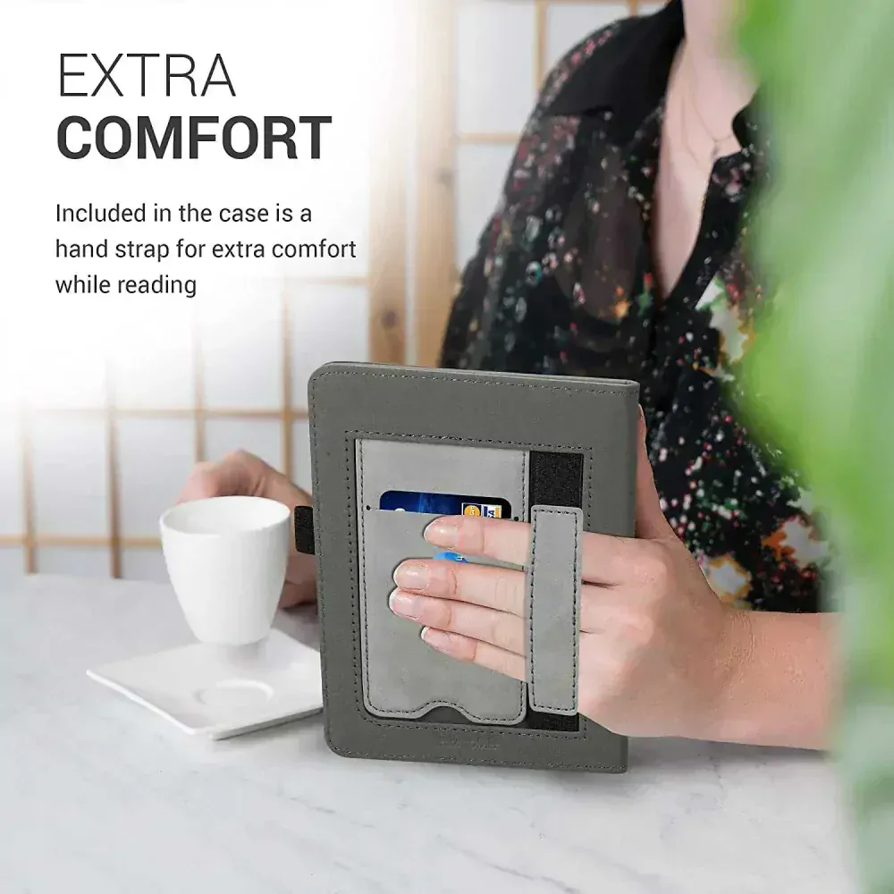 Pouzdro KW Mobile - Brushed Heart - KW5567501 - pro Amazon Kindle Paperwhite 1/2/3 - šedé