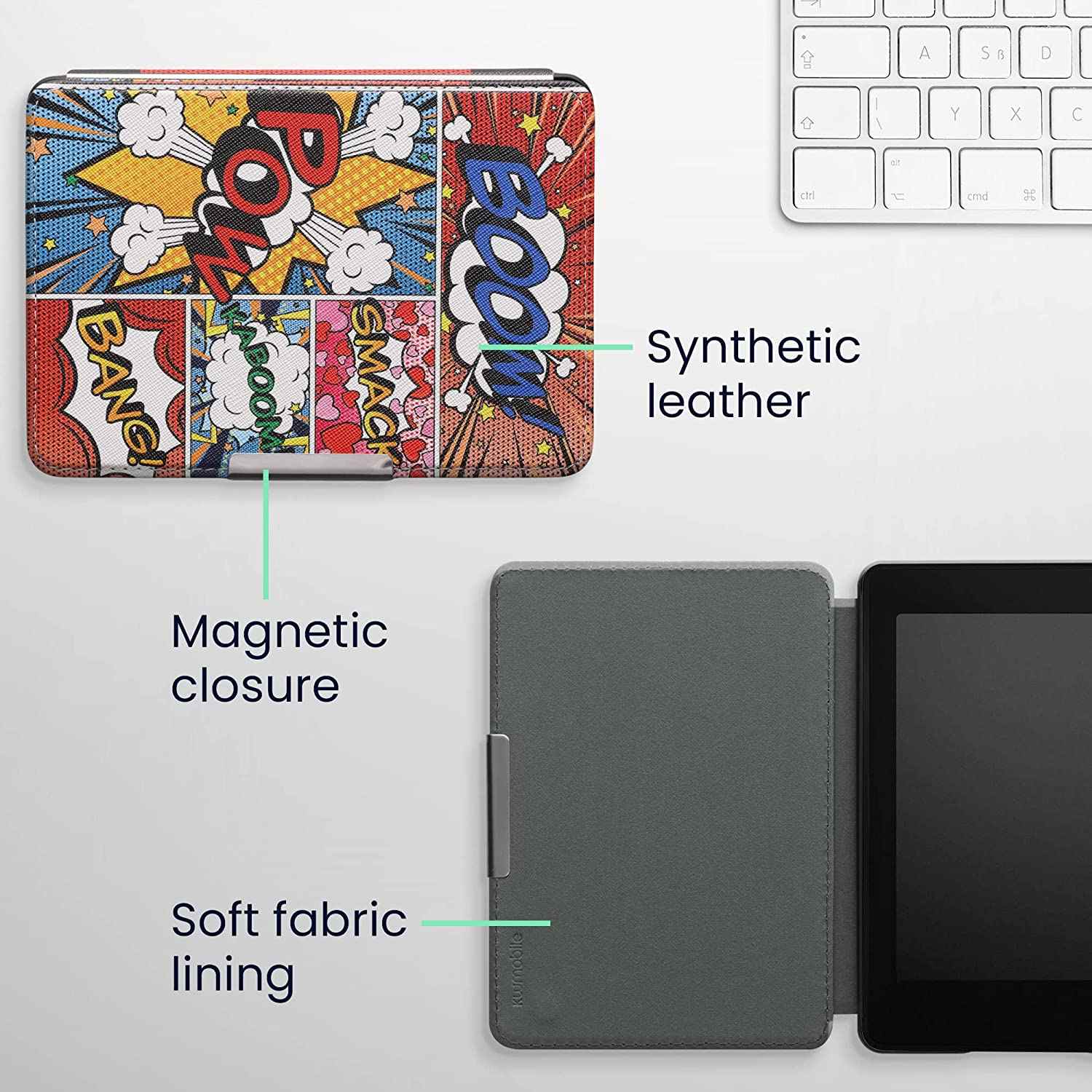 Pouzdro KW Mobile - Comics Book - KW4556953 - pro Amazon Kindle Paperwhite 1/2/3 - vícebarevné