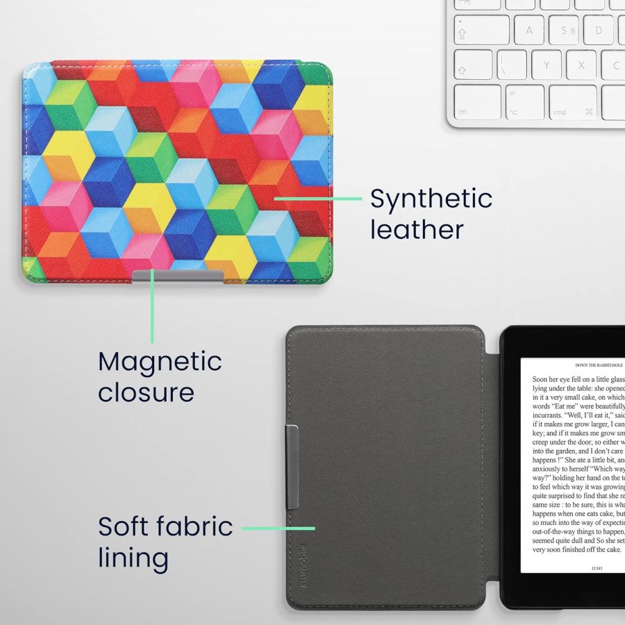 Pouzdro KW Mobile - Colorful Blocks - KW5719403 - pro Amazon Kindle Paperwhite 4 (2018) - vícebarevné