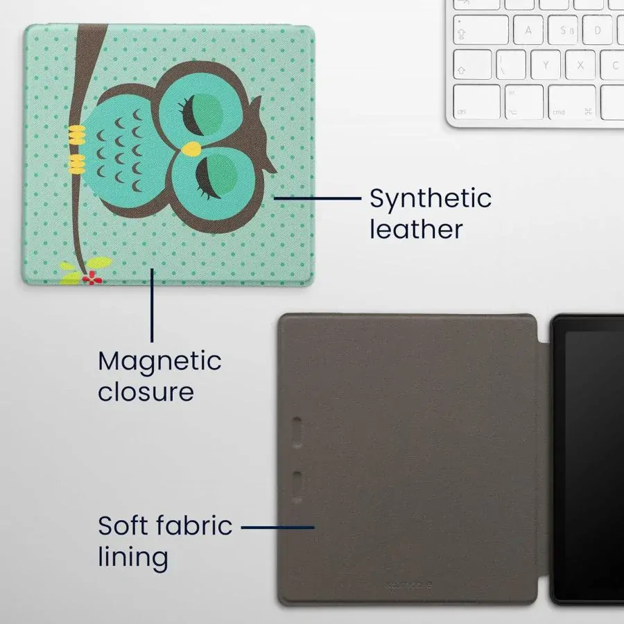 Pouzdro KW Mobile - Sleeping Owl - KW4941724 - pro Amazon Kindle Oasis 2/3 - vícebarevné