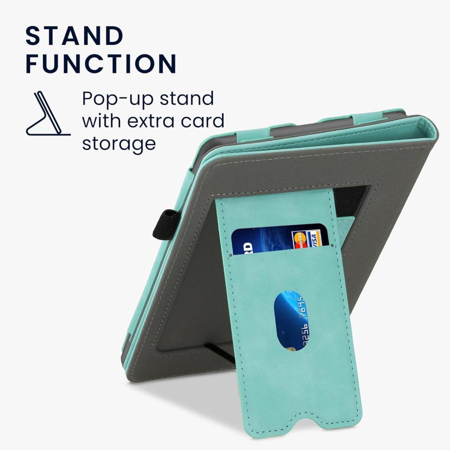Pouzdro KW Mobile - Nubuck Mint - KW5761971 - pro Amazon Kindle Paperwhite 5 (2021) - tyrkysové