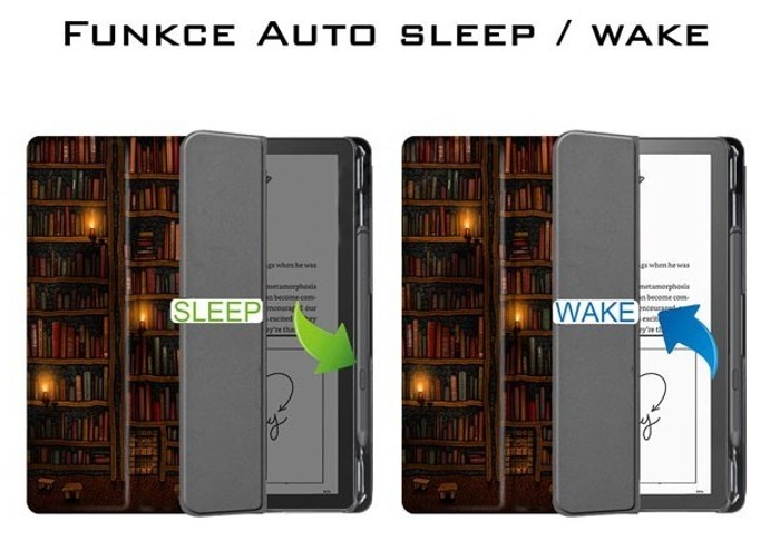 Pouzdro B-Safe Stand 3457 na Amazon Kindle Scribe - motiv Library