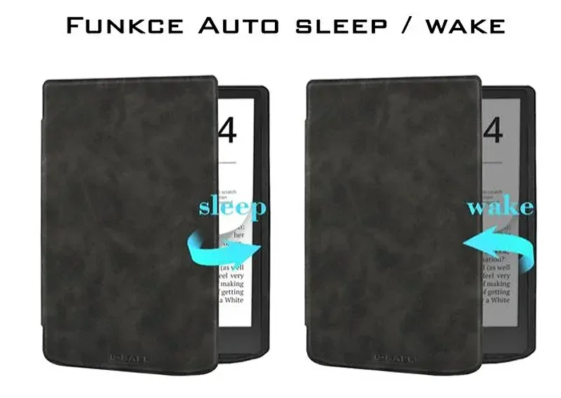 Pouzdro B-SAFE LOCK 3475, obal na Pocketbook 743G InkPad 4 a Pocketbook 743C InkPad Color 2 - černé, magnetické zavírání, AutoSleep