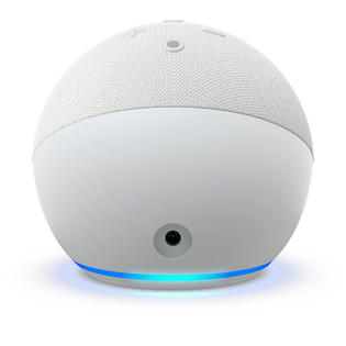 Amazon Echo DOT Clock 2022 (5. generace) - hlasový asistent s hodinami - Glacier White (bílý)