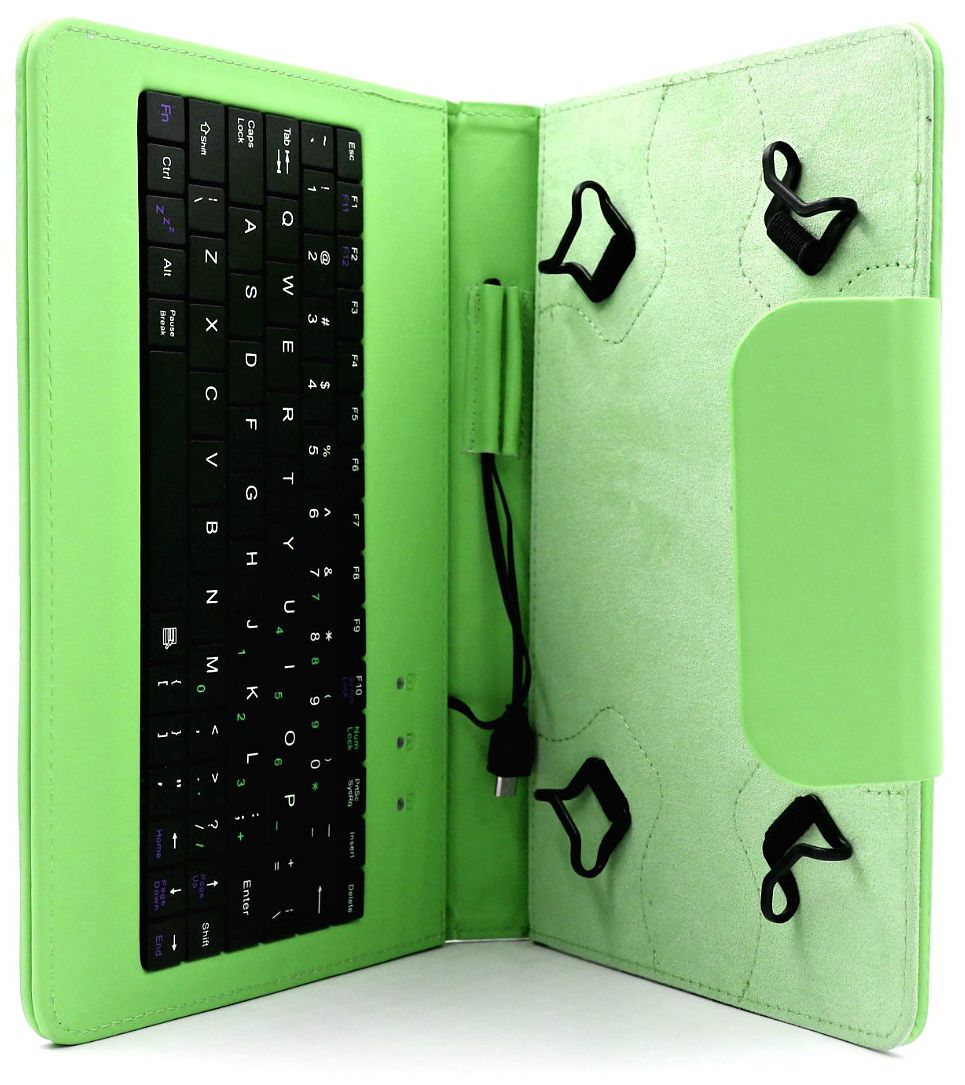 C-TECH PROTECT NUTKC-01G - pouzdro univerzální s klávesnicí pro 7"-7,85" tablety, FlexGrip - zelené