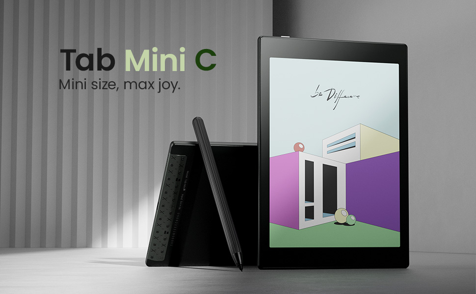 ONYX BOOX TAB MINI C, 7,8", 64 GB, Bluetooth, Android 11, E-ink displej, WiFi - černý