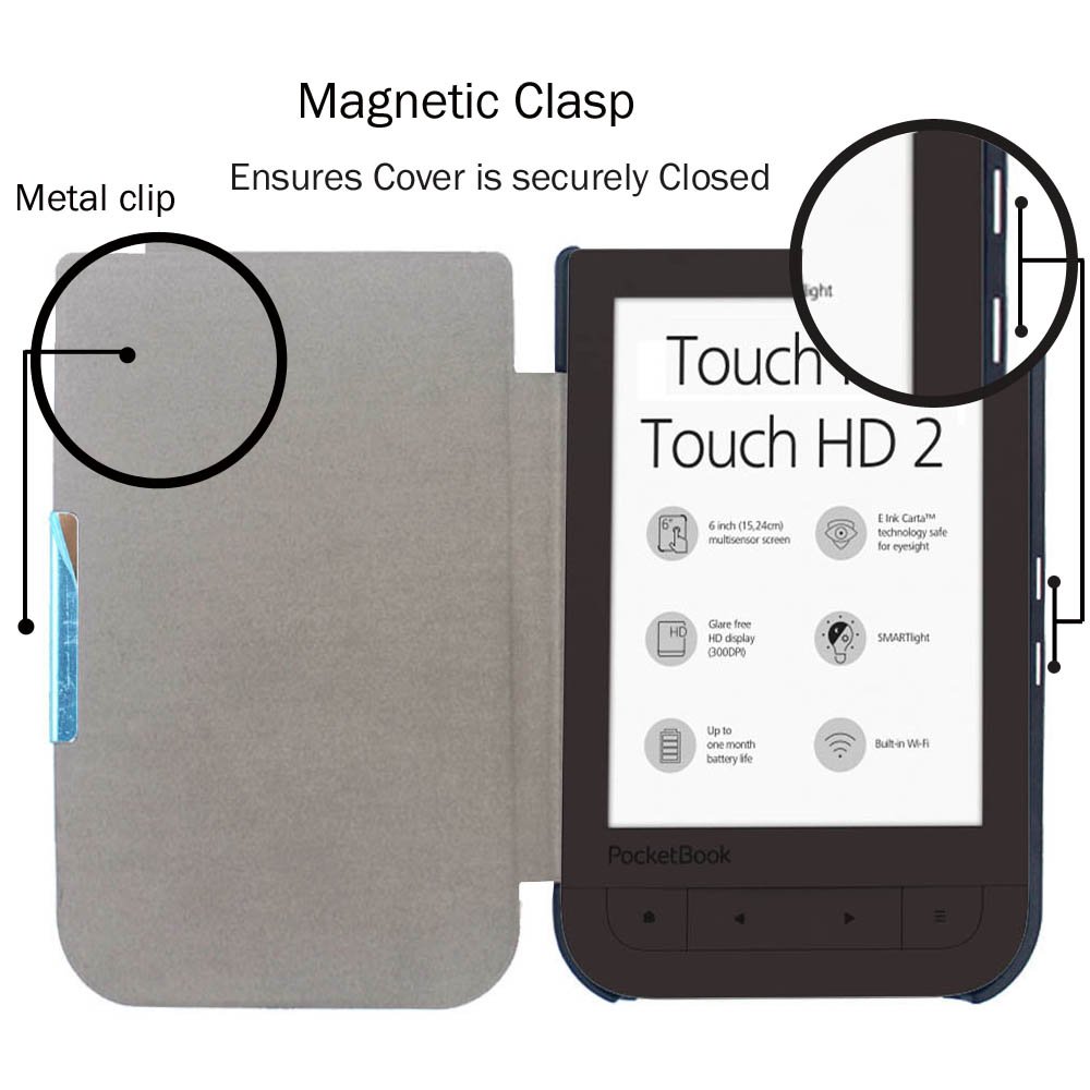 Pouzdro Durable Lock PB-05 pro Pocketbook 631 - světle modré