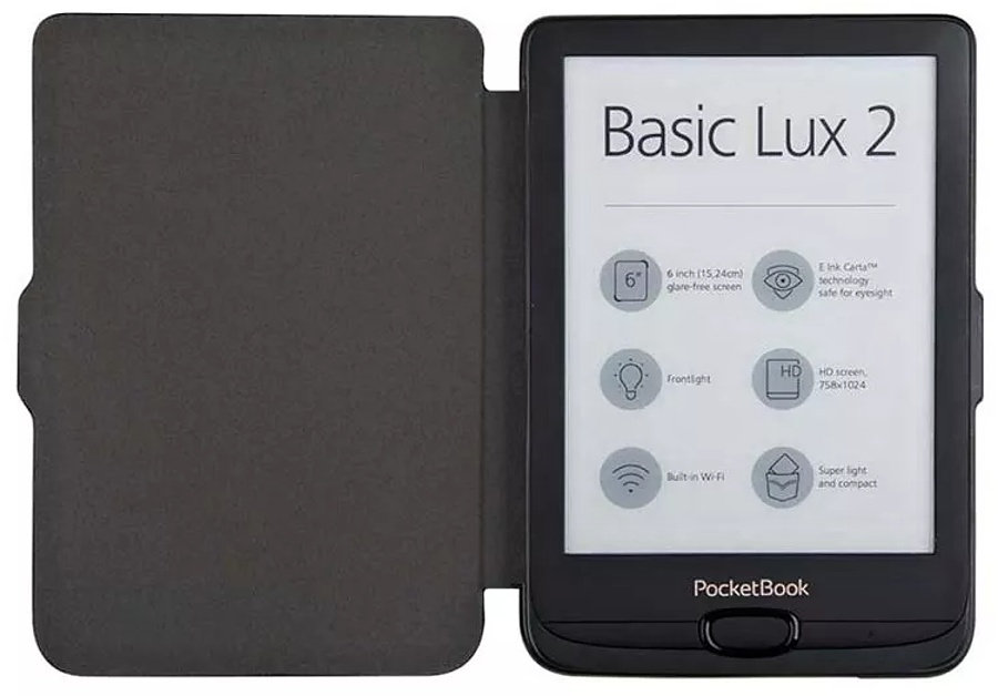 Origami Durable Lock ODL-101 pouzdro pro Pocketbook 616 / 617 / 618 / 627 / 628 / 632 / 633 - černé, stojánek, magnet