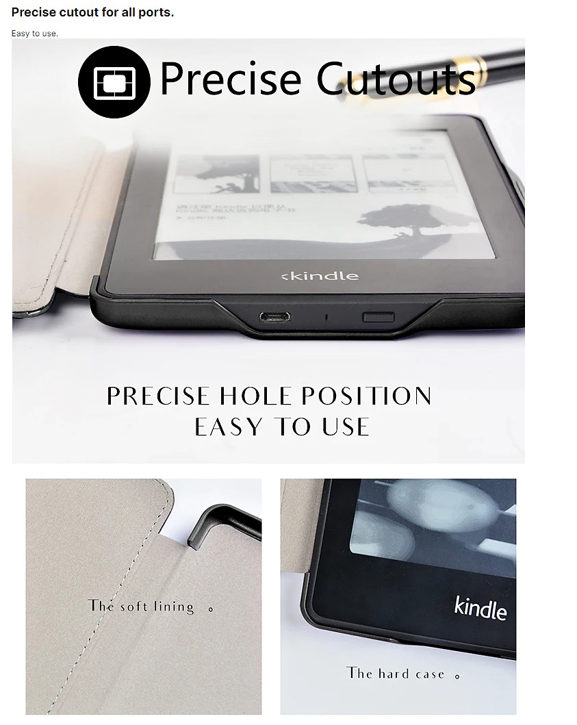 Premium Durable Lock PDL-103 na Amazon Kindle Paperwhite 1/2/3 - kapsa, tmavě modrý