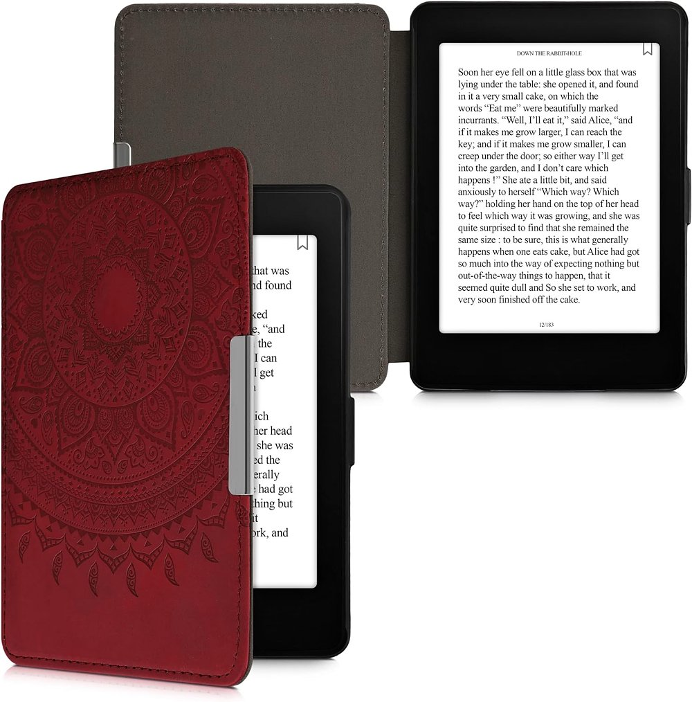 Pouzdro KW Mobile - Indian Sun - KW4974722 - pro Amazon Kindle Paperwhite 1/2/3 - tmavě červené