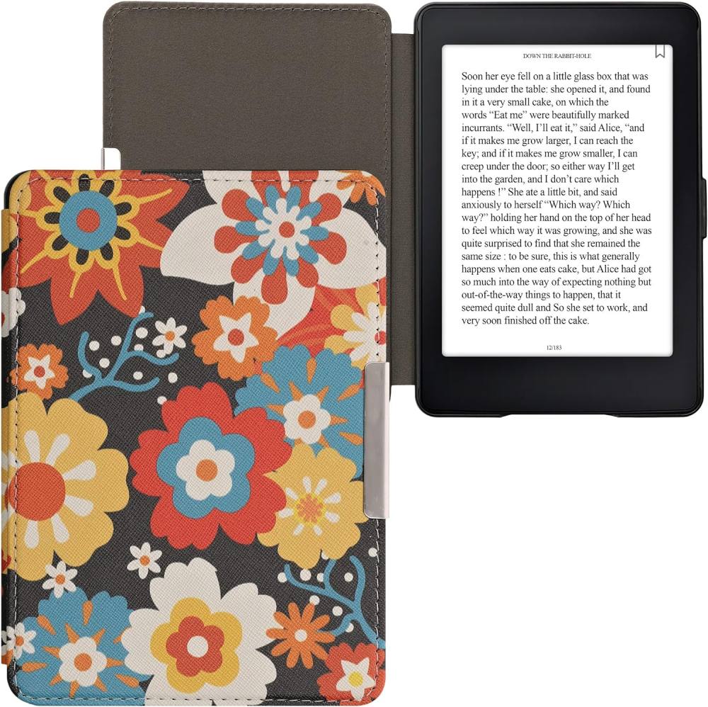 Pouzdro KW Mobile - Vintage Flowers - KW2313644 - pro Amazon Kindle Paperwhite 1/2/3 - vícebarevné