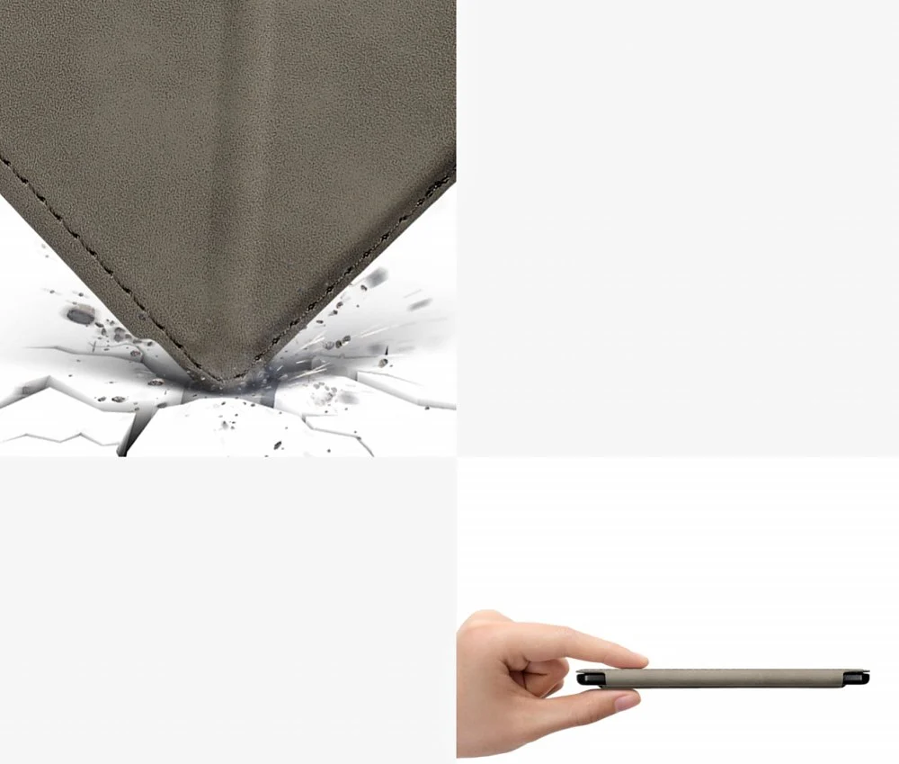 Pouzdro KW Mobile - Origami Nubuk Brushed Heart - KW6006101 - pro Amazon Kindle Oasis 2 / 3 - šedé