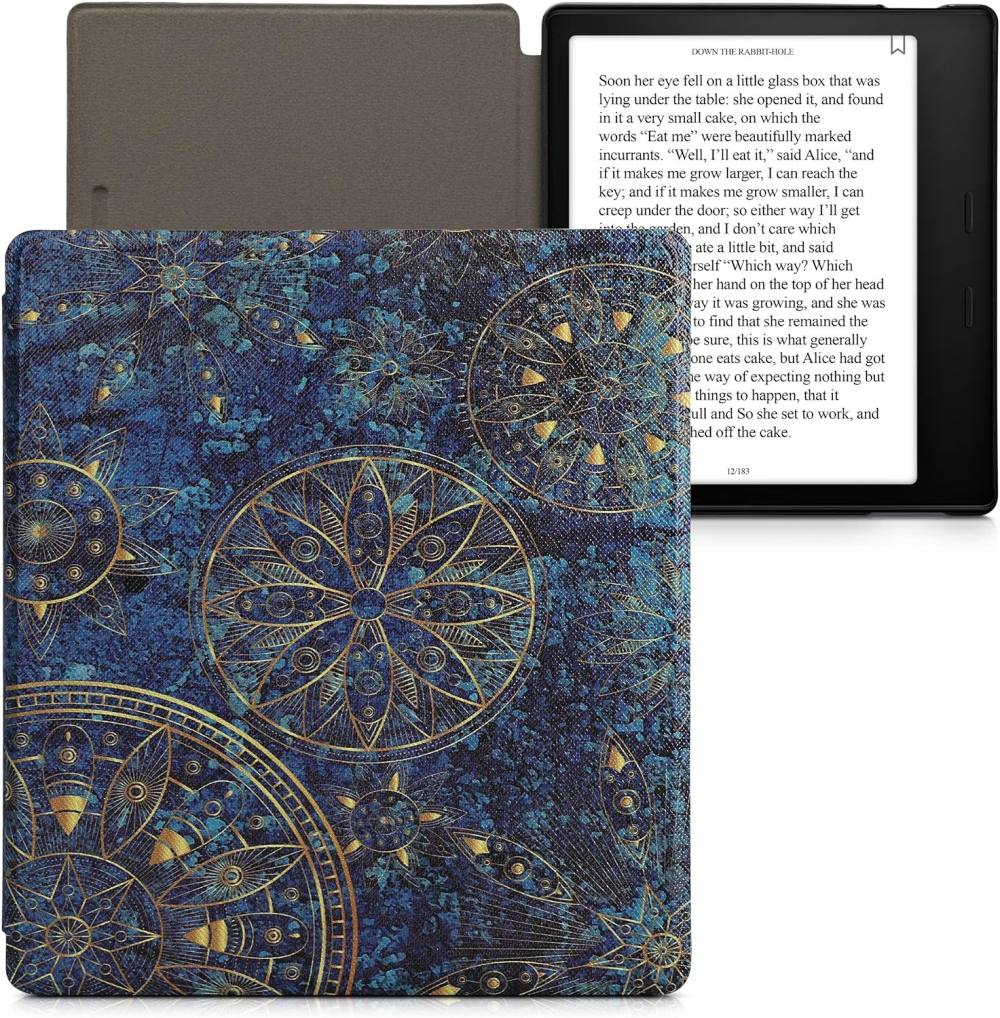 Pouzdro KW Mobile - Golden Mandalas - KW4941725 - pro Amazon Kindle Oasis 2/3 - vícebarevné