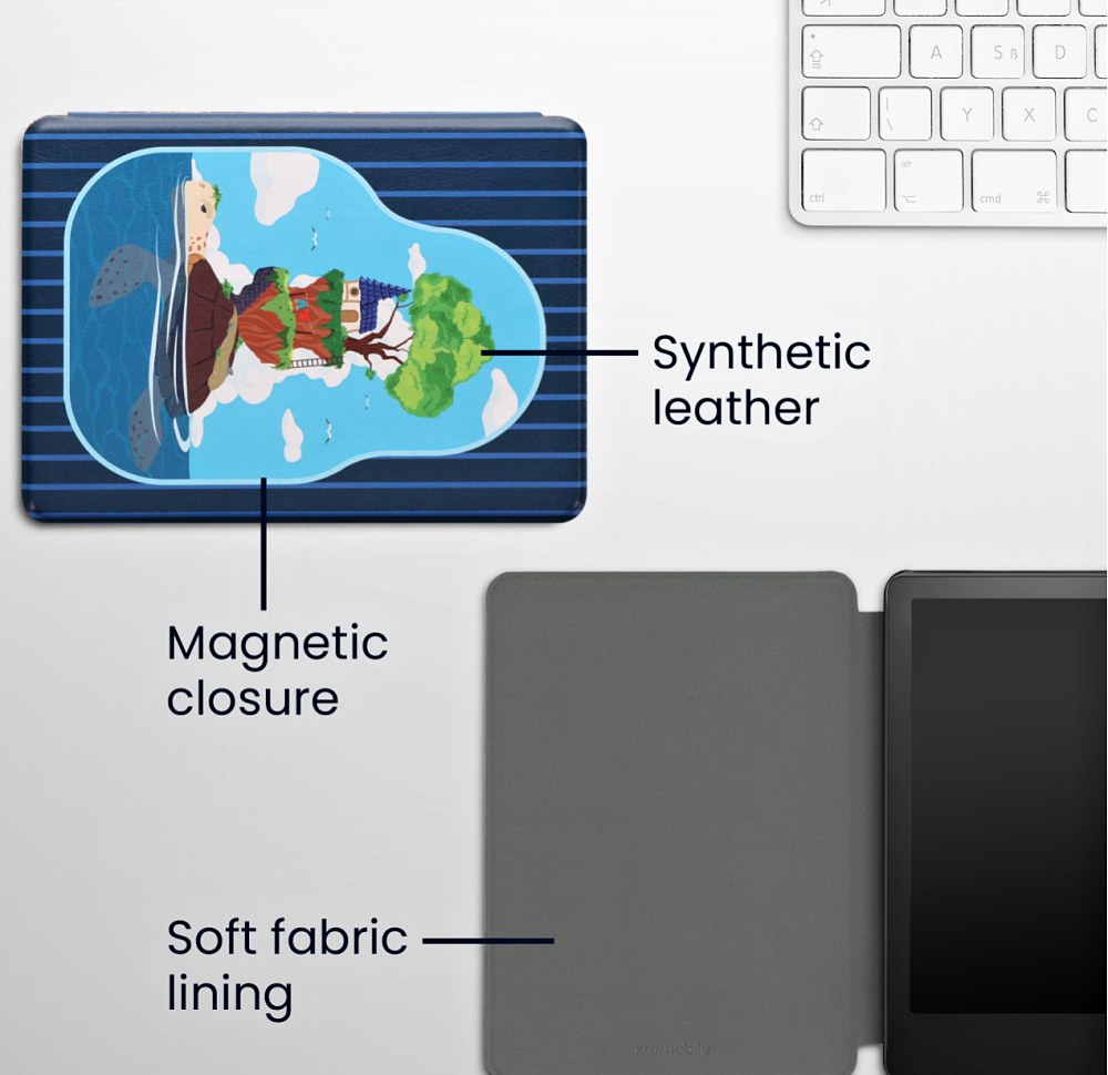 Pouzdro KW Mobile - Turtle Island - KW5625640 - pro Amazon Kindle Paperwhite 5 (2021) - vícebarevné