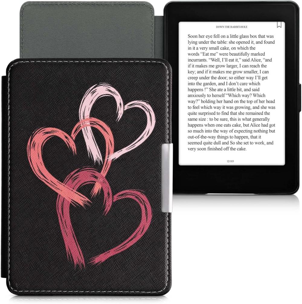 Pouzdro KW Mobile - Brushed Heart Abstract - KW4556954 - pro Amazon Kindle Paperwhite 1/2/3 - vícebarevné
