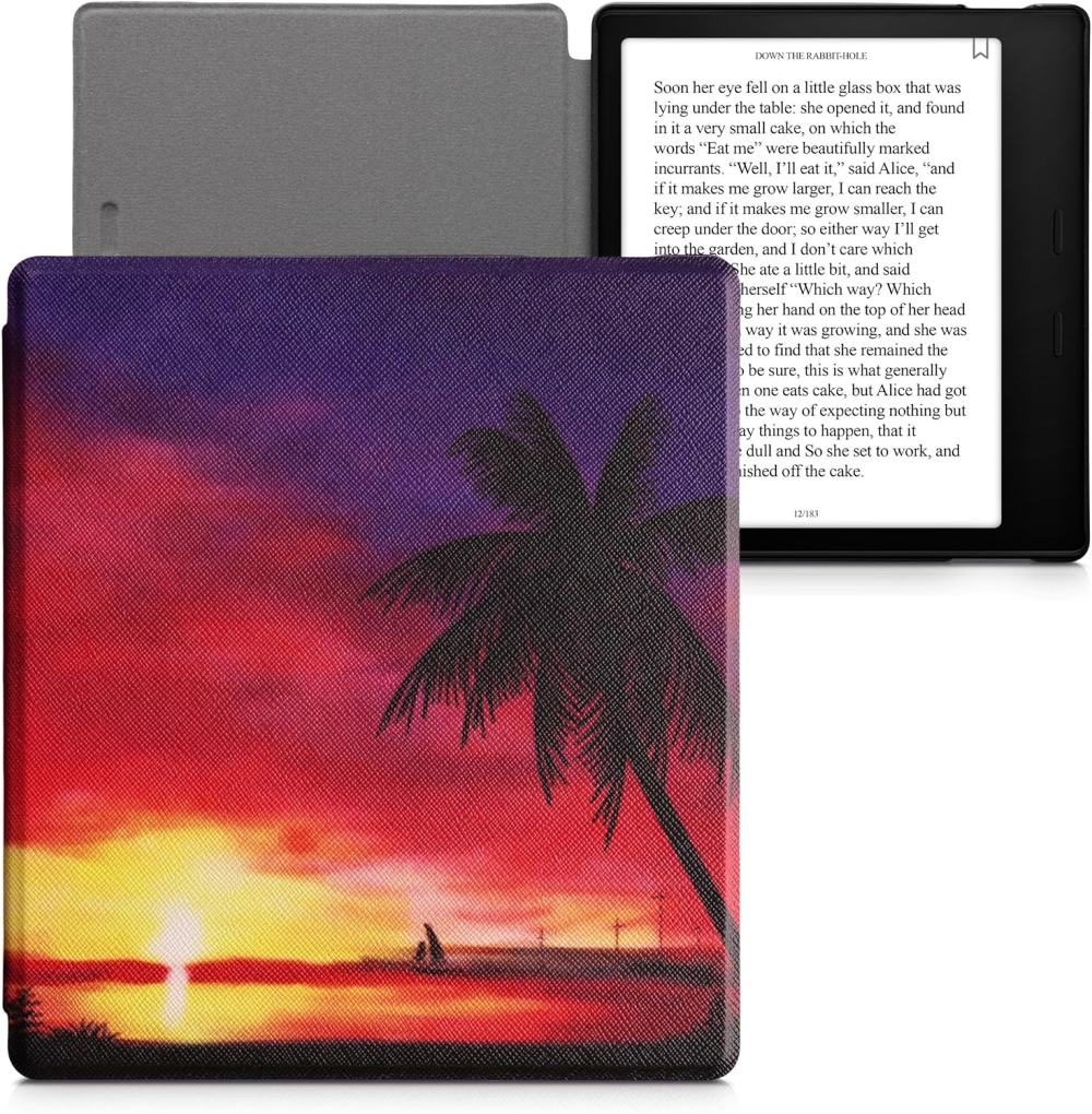 Pouzdro KW Mobile - Sunset Palm - KW4941717 - pro Amazon Kindle Oasis 2 / 3 - vícebarevné