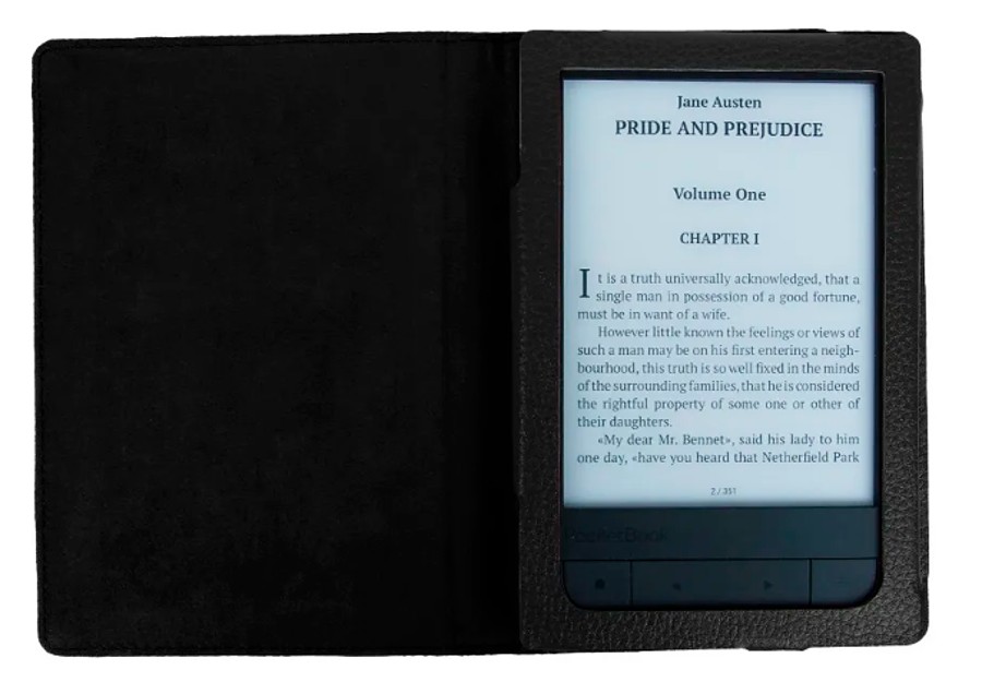 FORTRESS FT168 - Obal na čtečku Pocketbook 614 / 615 / 622 / 623 / 624 / 625 / 626 / 631 / 640 / 641 - černé, magnet