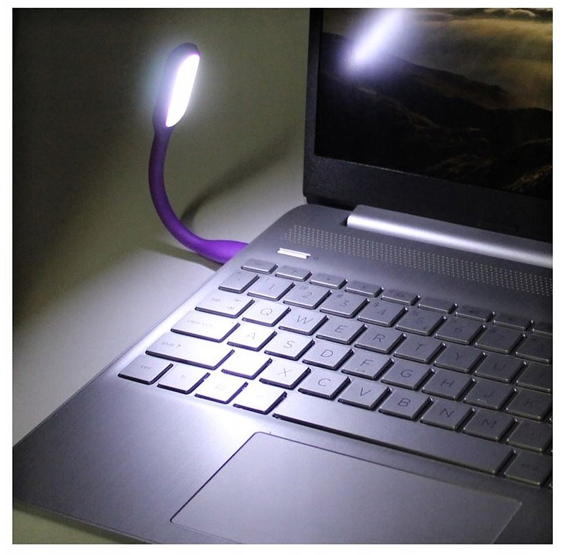 Gembird NL-01-PR - USB LED lampička ohebná, pro všechny čtečky - fialová